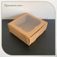 8x8x3 Kraft Pencereli Karton Kutu