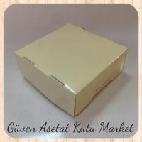 8x8x3 Krem Pencereli Karton Kutu