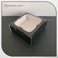 8x8x3 Siyah Pencereli Karton Kutu