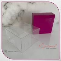 8x8x5 Altı Mor Karton Üstü Asetat Kutu