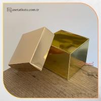 8x8x6.5 Gold Metalize Komple Karton Kutu