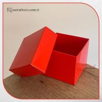 8x8x6.5 Kırmızı Komple Karton Kutu