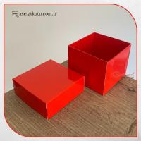 8x8x6.5 Kırmızı Komple Karton Kutu