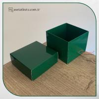 8x8x6.5 Yeşil Komple Karton Kutu