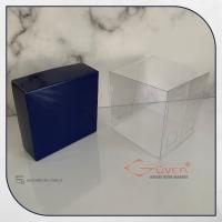 8x8x8 Altı Lacivert Karton Üstü Asetat Kutu