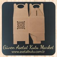 8x8x8 Kraft Karton Üzerine Saray Desenli, Lazer Kesim Kutu