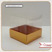 8x8x8 Altı Gold Metalize Karton Üstü Asetat Kutu