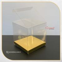 8x8x8 Gold İç Yükselticili Otomatik Asetat Kutu