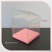 8x8x8 Pembe İç Yükselticili Otomatik Asetat Kutu