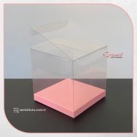 8x8x8 Pembe İç Yükselticili Otomatik Asetat Kutu