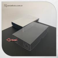 9x15x3 Altı Gümüş Metalize Karton Üstü Asetat Kutu 