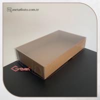 9x15x3 Altı Kraft Karton Üstü Asetat Kutu
