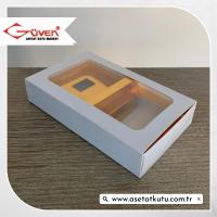 9x16x3 Düz Beyaz Kutu [Gold Zikirmatik İçli]