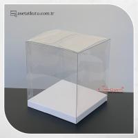 9x9x10 Beyaz İç Yükselticili Otomatik Asetat Kutu
