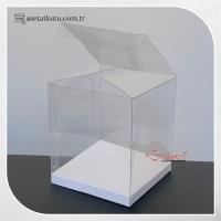 9x9x10 Beyaz İç Yükselticili Otomatik Asetat Kutu