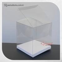 9x9x10 Beyaz İç Yükselticili Otomatik Asetat Kutu