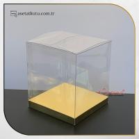 9x9x10 Gold İç Yükselticili Otomatik Asetat Kutu