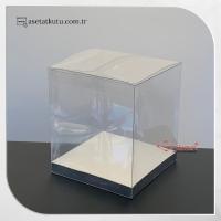 9x9x10 Gümüş İç Yükselticili Otomatik Asetat Kutu