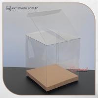 9x9x10 Kraft İç Yükselticili Otomatik Asetat Kutu
