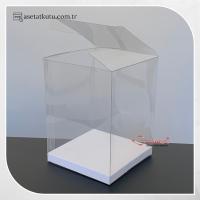9x9x12 Beyaz İç Yükselticili Otomatik Asetat Kutu