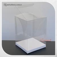 9x9x12 Beyaz İç Yükselticili Otomatik Asetat Kutu
