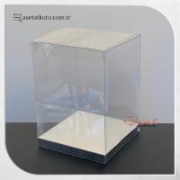 9x9x12 Gümüş İç Yükselticili Otomatik Asetat Kutu