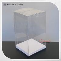 9x9x15 Beyaz İç Yükselticili Otomatik Asetat Kutu