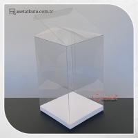9x9x15 Beyaz İç Yükselticili Otomatik Asetat Kutu