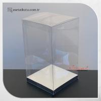 9x9x15 Gümüş İç Yükselticili Otomatik Asetat Kutu
