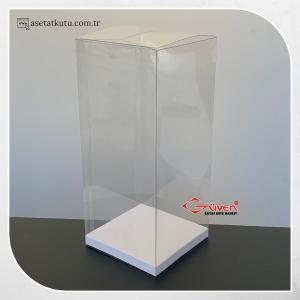 9x9x20 Beyaz İç Yükselticili Otomatik Asetat Kutu