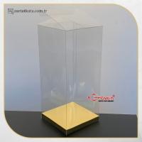 9x9x20 Gold İç Yükselticili Otomatik Asetat Kutu
