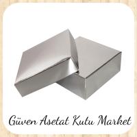 9x9x3 Gümüş Komple Karton Kutu