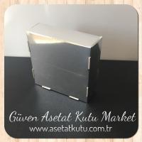 9x9x3 Gümüş Pencereli Karton Kutu