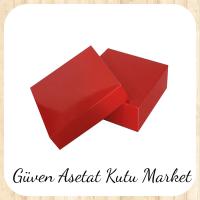 9x9x3 Kırmızı Komple Karton Kutu