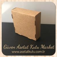 9x9x3 Kraft Pencereli Karton Kutu
