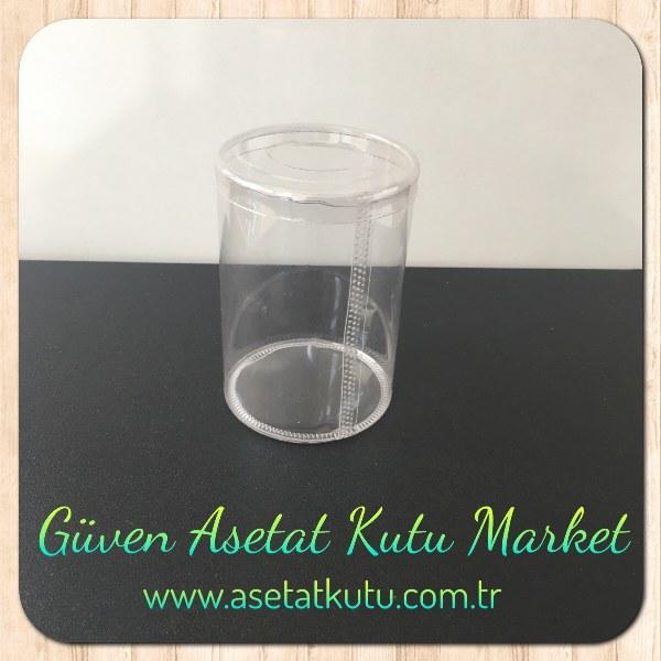 Çap 7, Yük. 10 Ölçülü Silindir Asetat Kutu