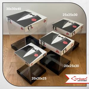 Damat Desenli 4'lü Bohça Kutusu Seti