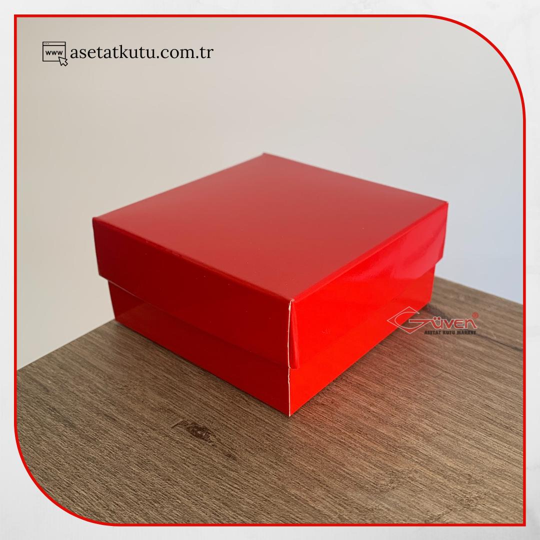 8x8x3.5 Kırmızı Komple Karton Kutu