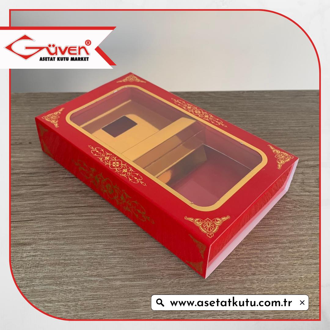 9x16x3 Kırmızı Kutu [Gold Zikirmatik İçli]